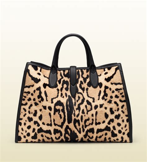 gucci snow leopard leather haircalf print|Gucci handbags for sale.